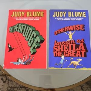 Two Judy Blume books.